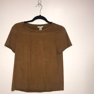 Suede Short Sleeve T-Shirt